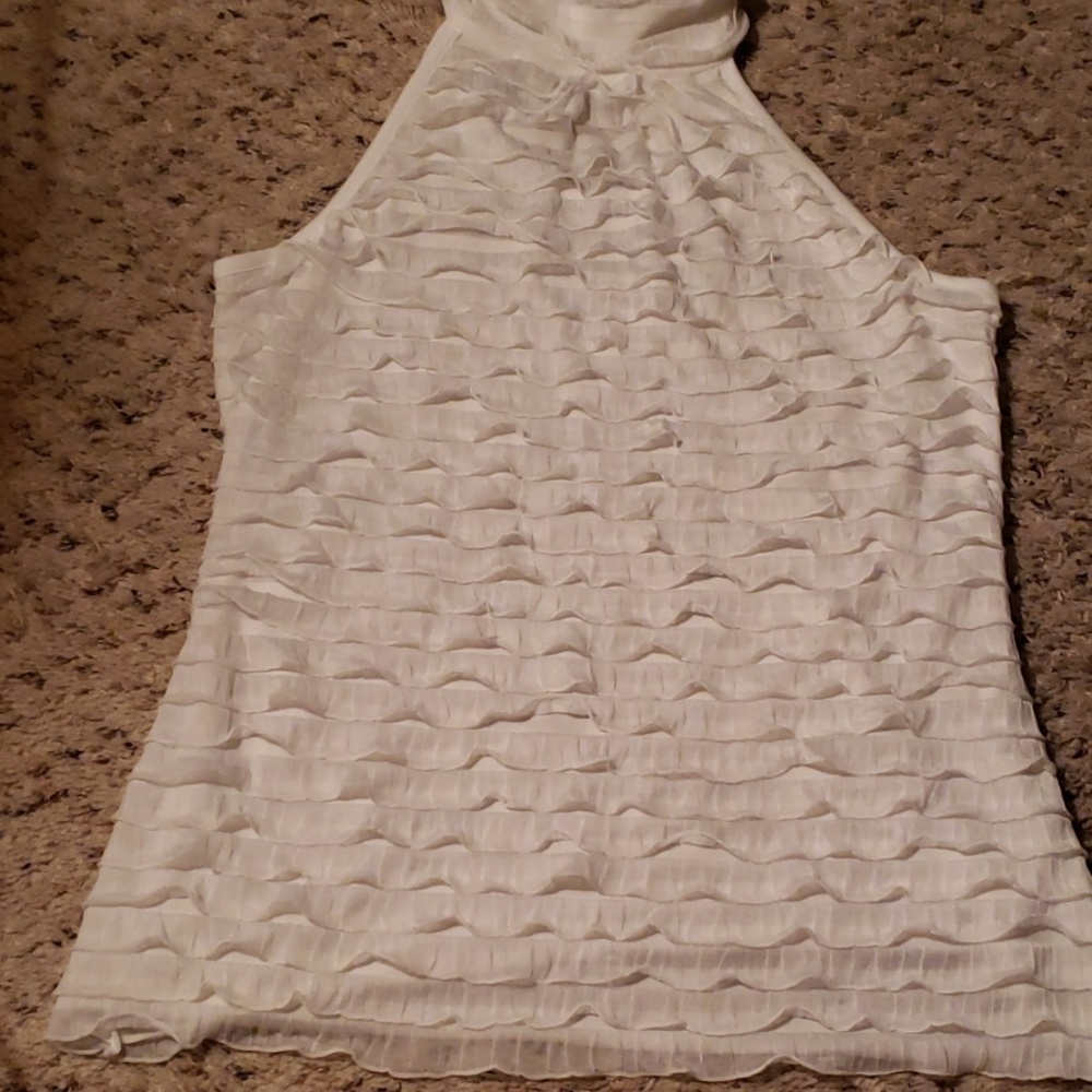 CDW ladies sheer ruffle top